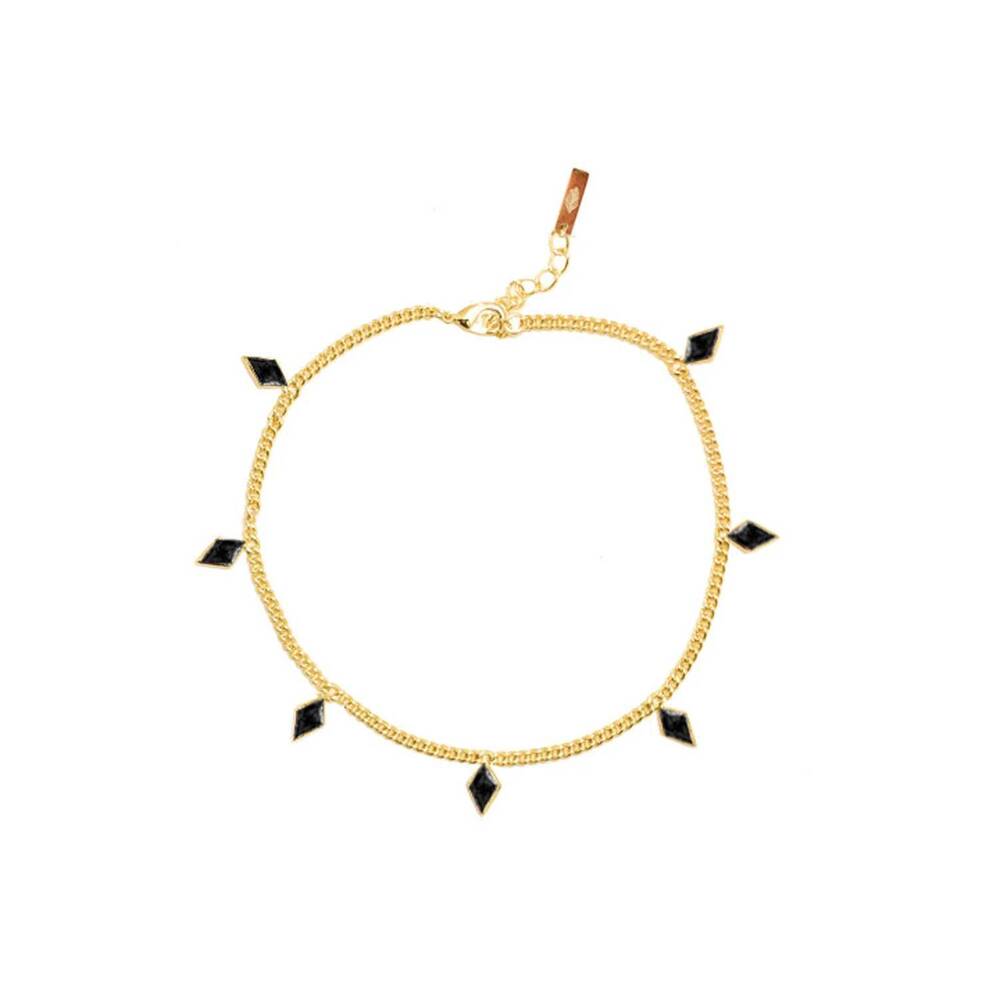 NEW ADRIANA PAPPAS women's crystal kite anklet in black